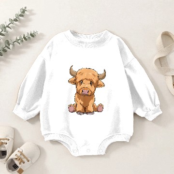 Discover Cute Scottish Highland Cow Scotland Lovers Baby Romper Sweatshirts