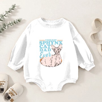 Discover Sphynx Cat Dad | Cat Owner Baby Romper Sweatshirts