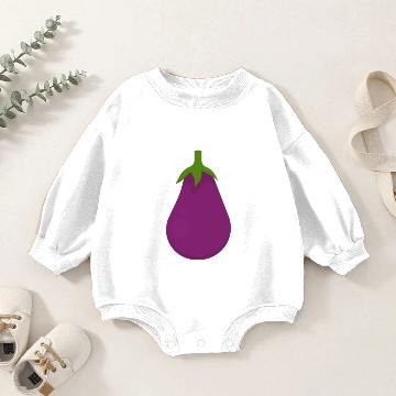 Discover Eggplant Baby Romper Sweatshirts