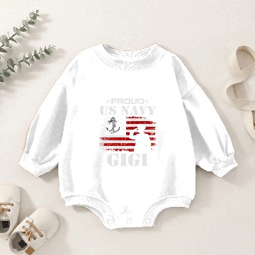 Discover American Flag US Navy Proud Gigi Veterans Day Gift Baby Romper Sweatshirts