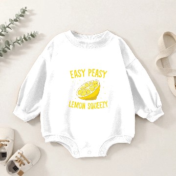 Discover Easy Peasy Lemon Squeezy Funny Lemons Summer Baby Romper Sweatshirts
