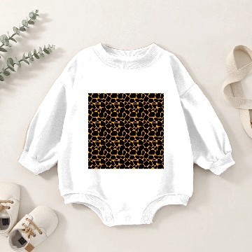 Discover Neon Orange Giraffe Pattern Baby Romper Sweatshirts