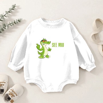 Discover See You Later Alligator Saying Funny Baby Romper Sweatshirts