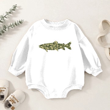 Discover Camo Trout Baby Romper Sweatshirts