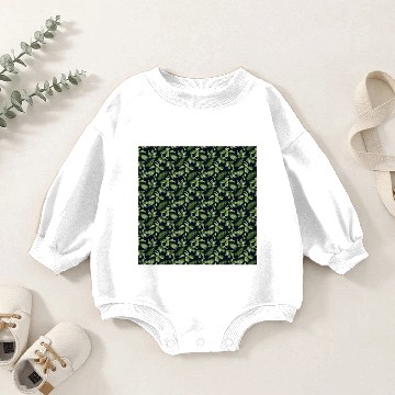 Discover Tropical Rain Forest Leaves Pattern Baby Romper Sweatshirts
