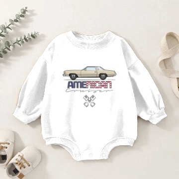 Discover American Cruiser Beige Baby Romper Sweatshirts