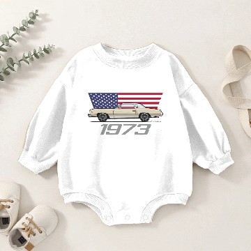 Discover 1973 Beige Baby Romper Sweatshirts