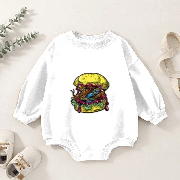Discover Delicious BIG BUG BURGER - Insect Burger Gift Idea Baby Romper Sweatshirts