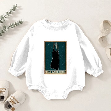 Discover Black Cat Hello Sweet Cheeks cat gift Baby Romper Sweatshirts