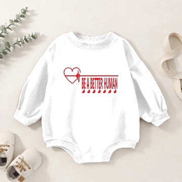 Discover Be A Nice Human Baby Romper Sweatshirts