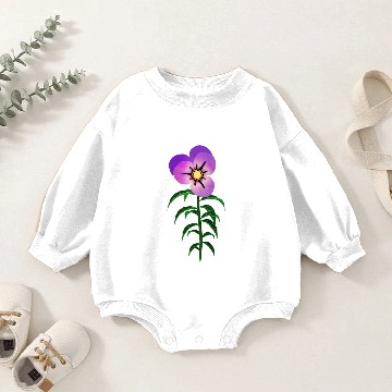 Discover Magic Violet Flower Baby Romper Sweatshirts