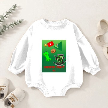 Discover Creeper Craft Sticker Baby Romper Sweatshirts