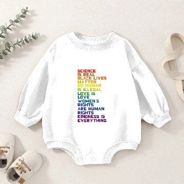 Discover Science Is Real Black Matters Equality Human Baby Romper Sweatshirts