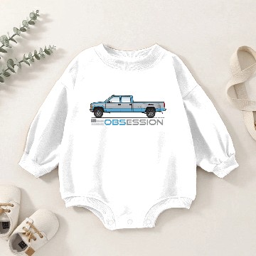 Discover OBSession Light Blue and Silver Baby Romper Sweatshirts
