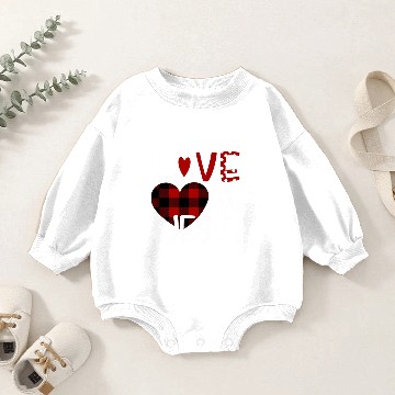 Discover Love Like Jesus Buffalo Plaid Heart Baby Romper Sweatshirts