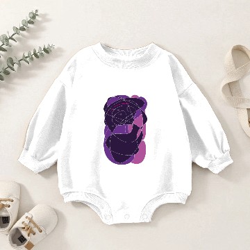 Discover Miss Violet Lines Baby Romper Sweatshirts