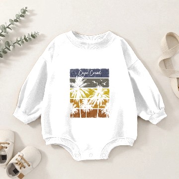Discover Cape Coral Florida Palm Tree Baby Romper Sweatshirts