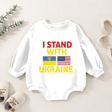 Discover I Stand With Ukraine usa support Ukraine Baby Romper Sweatshirts