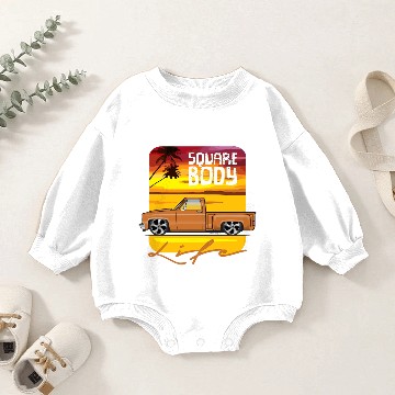 Discover Square Body Life Orange Baby Romper Sweatshirts