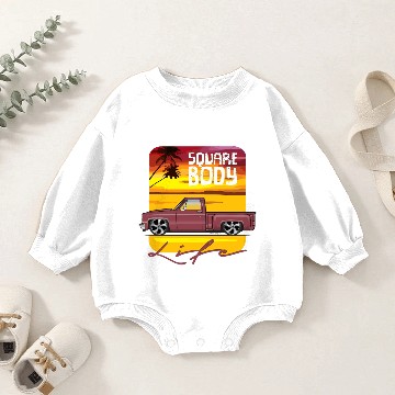 Discover Square Body Life Carmine Baby Romper Sweatshirts