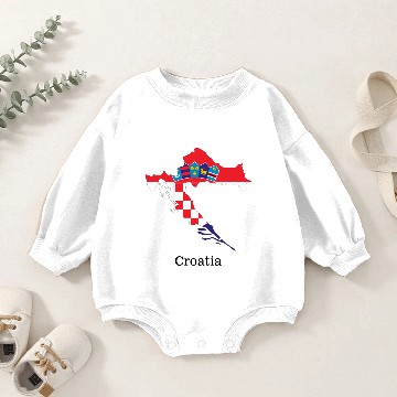 Discover Flags and countries Croatia Baby Romper Sweatshirts