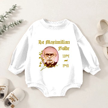 Discover St Maximilian Kolbe Catholic Saint Baby Romper Sweatshirts