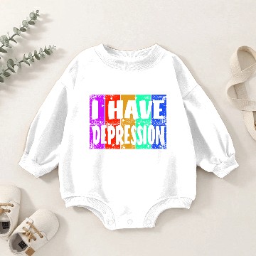 Discover I have depression Baby Romper Sweatshirts