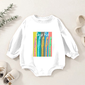 Discover Classic Rock Vinyl Records Baby Romper Sweatshirts