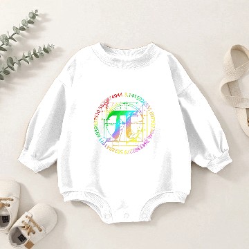 Discover 3-14 Pi Math Teacher Happy Pi Day Baby Romper Sweatshirts