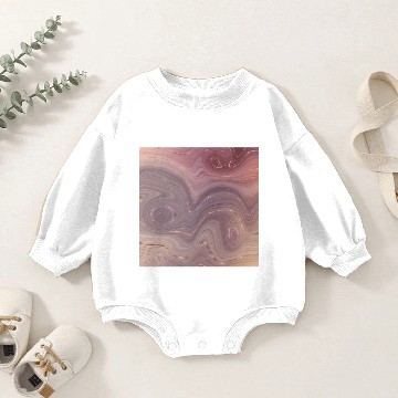 Discover Muted Purple Rose Gold Agate Geode Luxury Baby Romper Sweatshirts