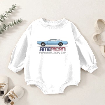 Discover American Light Blue Baby Romper Sweatshirts
