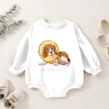 Discover Beagle Bagel Baby Romper Sweatshirts