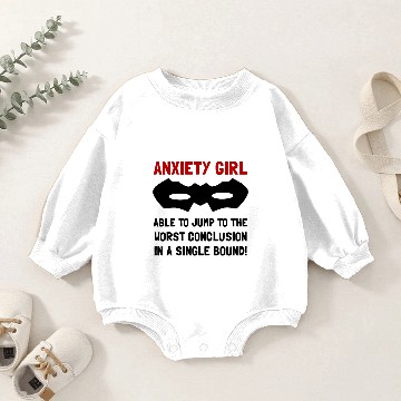Discover Anxiety Girl Funny Baby Romper Sweatshirts
