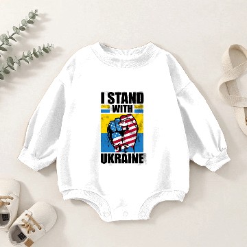 Discover I Stand With Ukraine Baby Romper Sweatshirts