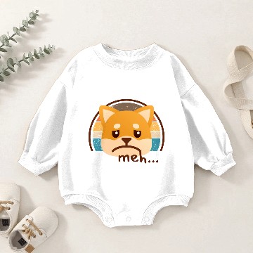 Discover Sad Cat Meh Retro Sunset Baby Romper Sweatshirts