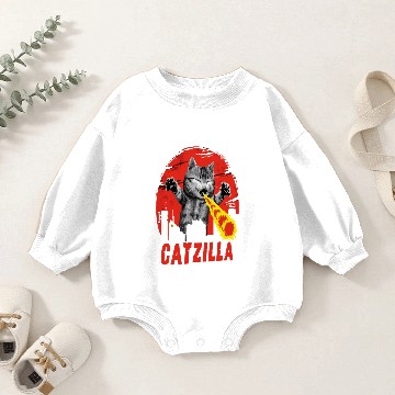 Discover catzilla Baby Romper Sweatshirts