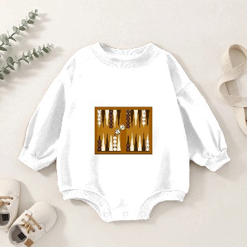 Discover Backgammon Board Game Player Rules Baby Romper Sweatshirts