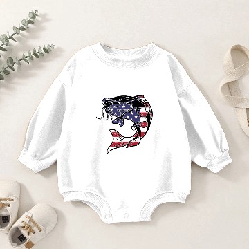 Discover American Catfish Baby Romper Sweatshirts