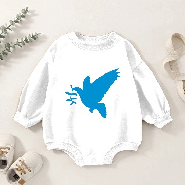 Discover peace dove olive Baby Romper Sweatshirts