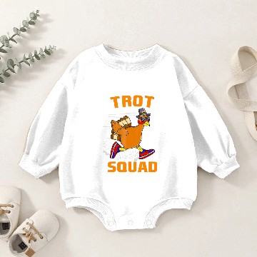 Discover Turkey Trot Squad Funny Thanksgiving Day Run Baby Romper Sweatshirts