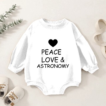 Discover Peace Love & Astronomy Baby Romper Sweatshirts