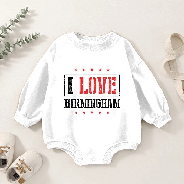 Discover I Love Birmingham Baby Romper Sweatshirts