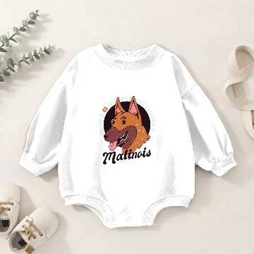 Discover Age 46 Years Old Birth Shepherd Belgian Malinois Baby Romper Sweatshirts