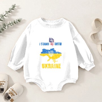 Discover I stand with ukraine Baby Romper Sweatshirts