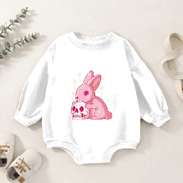 Discover rabbit and skull Baby Romper Sweatshirts