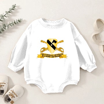 Discover Army 1st Cavalry Division Division Artillery w Cav Baby Romper Sweatshirts