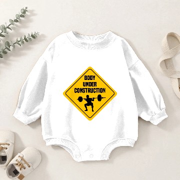 Discover Body under construction Baby Romper Sweatshirts
