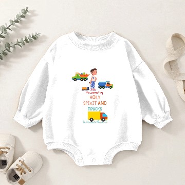 Discover Powered by Holy Spirit and Trucks Baby Romper Sweatshirts
