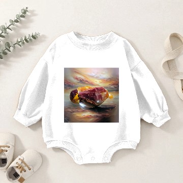 Discover Mookaite jasper crystal gemstone Baby Romper Sweatshirts