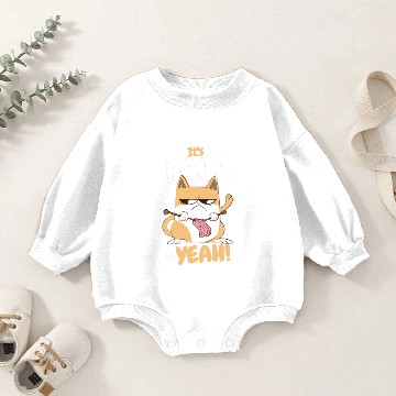 Discover it's fall oh yeah cat Baby Romper Sweatshirts